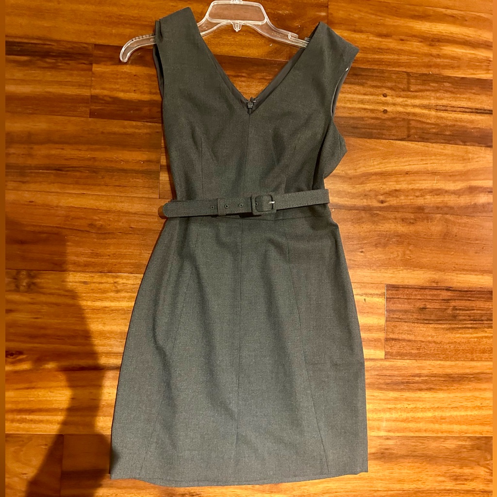 Banana Republic Gray Belted Dress